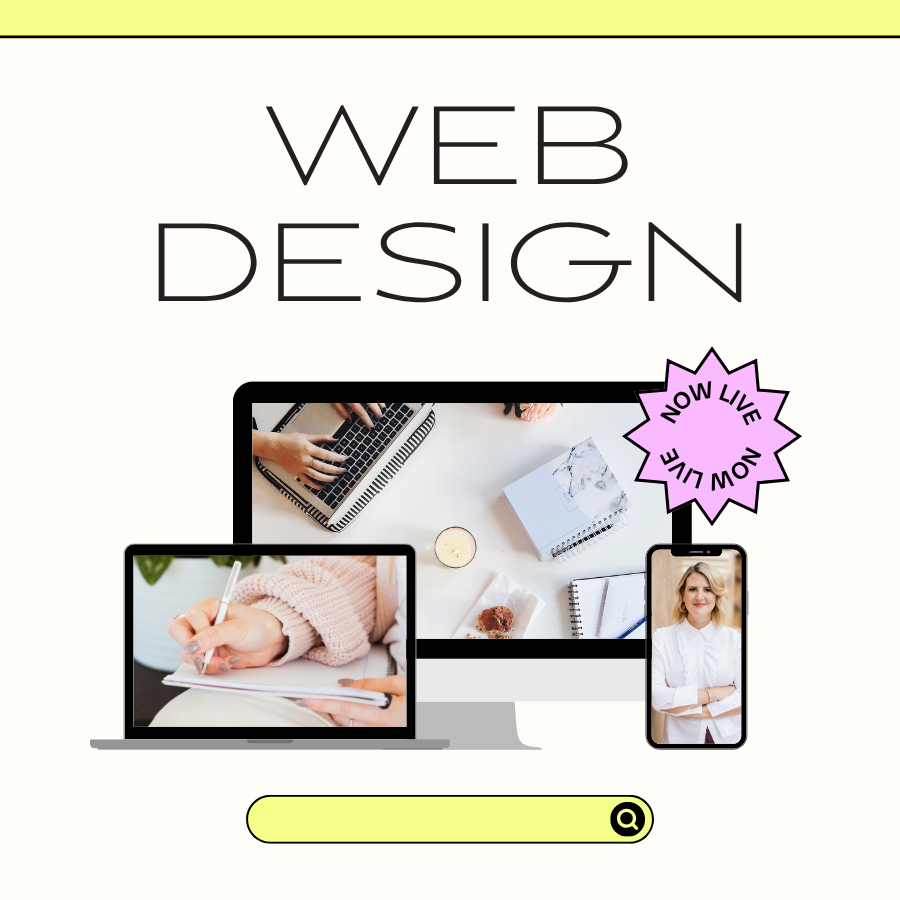 Visual representation of a website on a laptop and mobile phone, highlighting innovative graphics and a professional look.