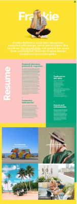 A screenshot of Frankie Ratford's Wix page